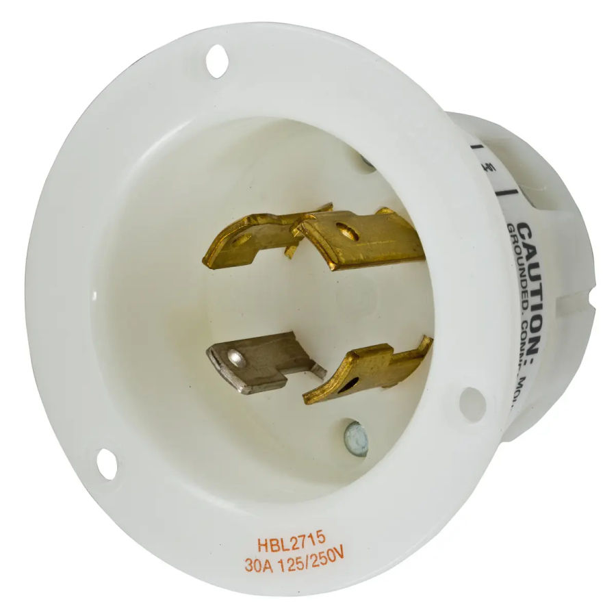 Hubbell HBL7465V AC Plug NEMA ML-1P Male Black