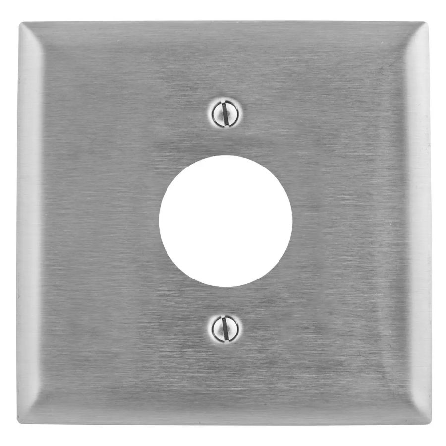 専用品SSルークV2 Hubbell SS749 Wall Plate AC 2 Gang Twist Lock 20/30 Amp Stainless