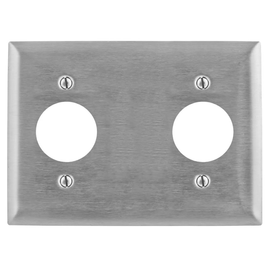 Hubbell SS320 Wall Plate AC 3 Gang 2 Twist Lock 20/30 Amp