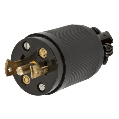 Hubbell HBL7465V AC Plug NEMA ML-1P Male Black