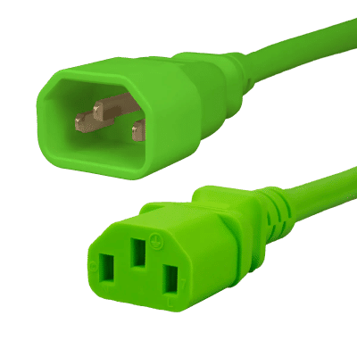 IEC320 C14 Plug to C15 Connector Z-LOCK 2.5 Meters / 8 Feet 15A