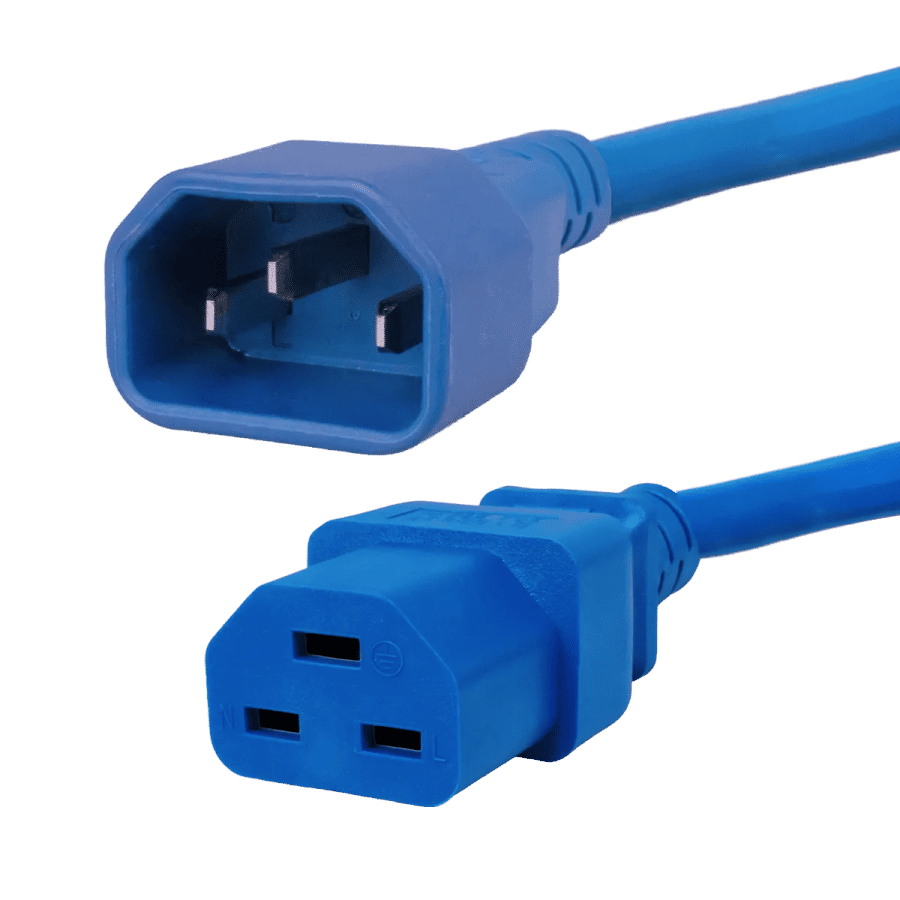 IEC320 C14 Plug to C21 Connector 0.9 Meters / 3 Feet 15A/250V 14/3