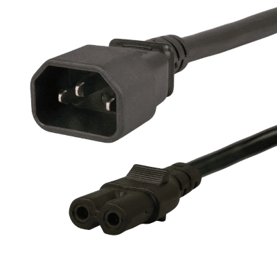 NEMA 1-15 Plug to IEC320 C7 Connector Polarized 1.8 Meters / 6