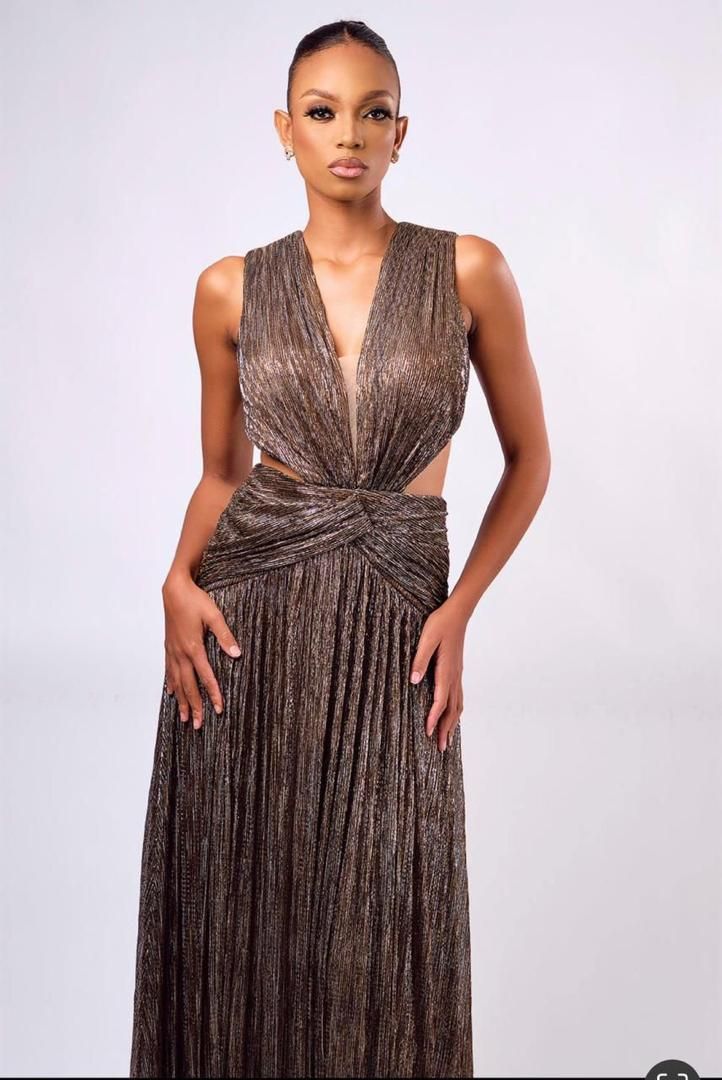 Brown shimmer dress