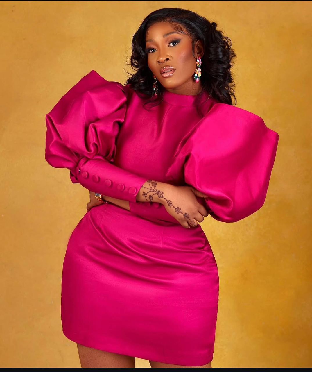 Vivienne Dramatic Puff-Sleeve Mini Dress