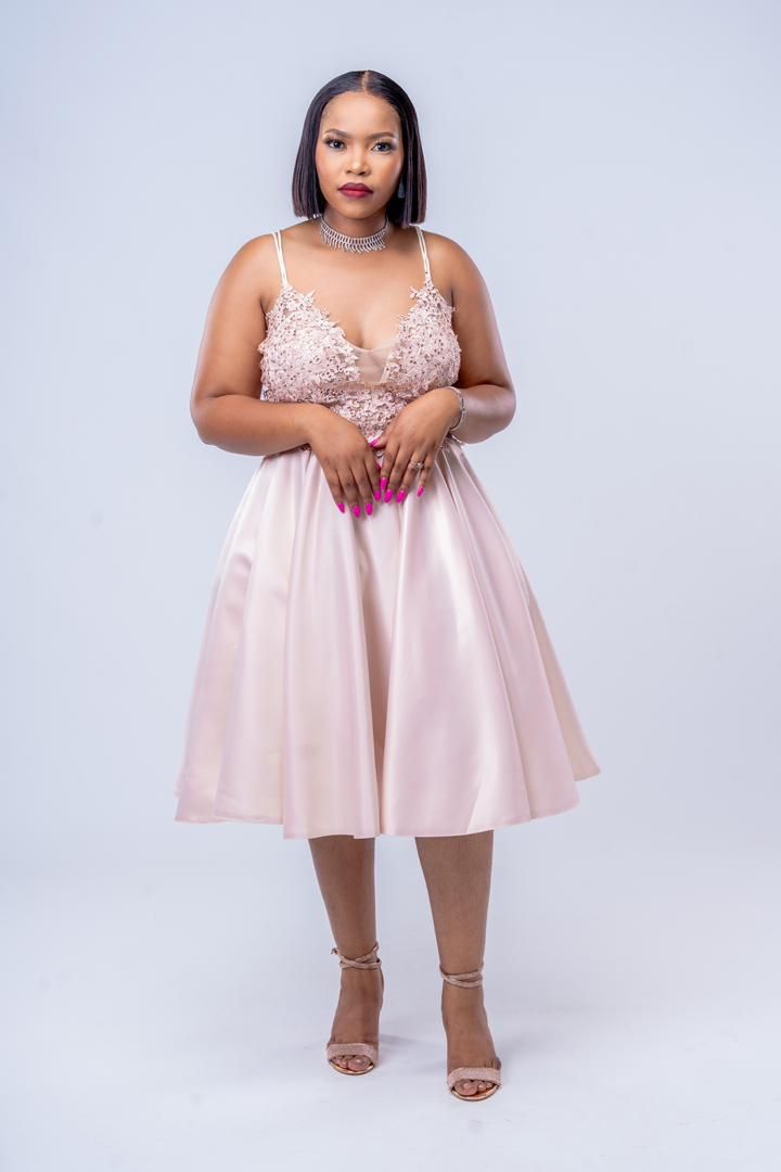 Pretty in Blush Pleated Satin Dress