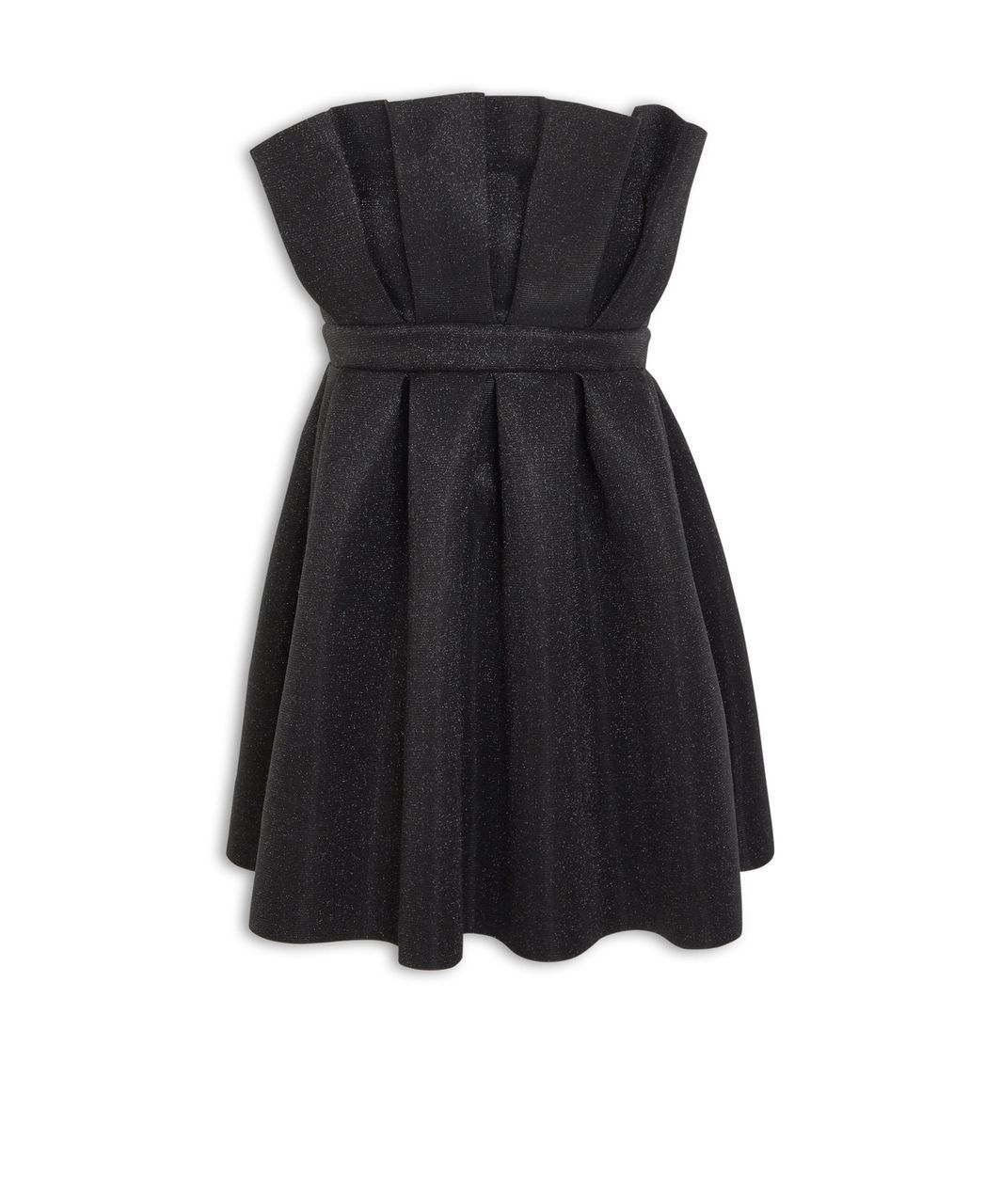Glamour Hour Pleated Strapless Skater Dress