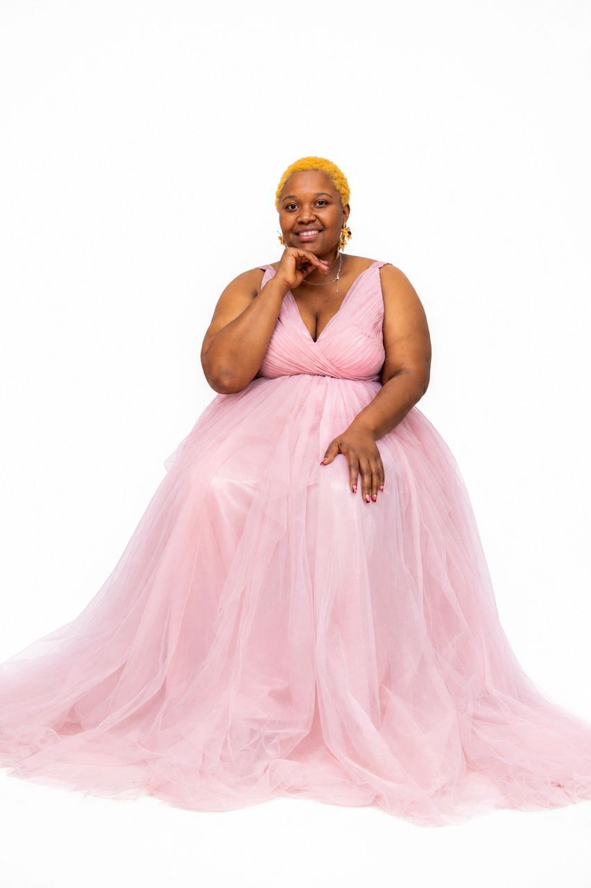 Pastel Pink Whimsical Tulle Ballgown