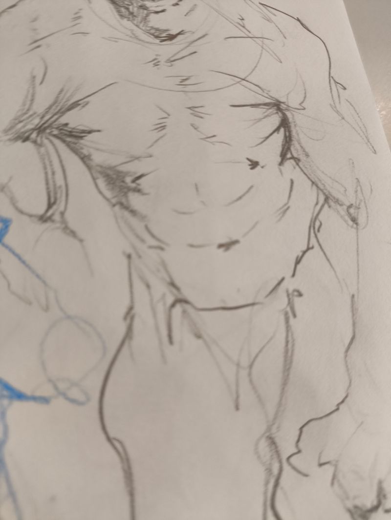 High-contrast ink study demonstrating light and shadow to articulate three-dimensional form.