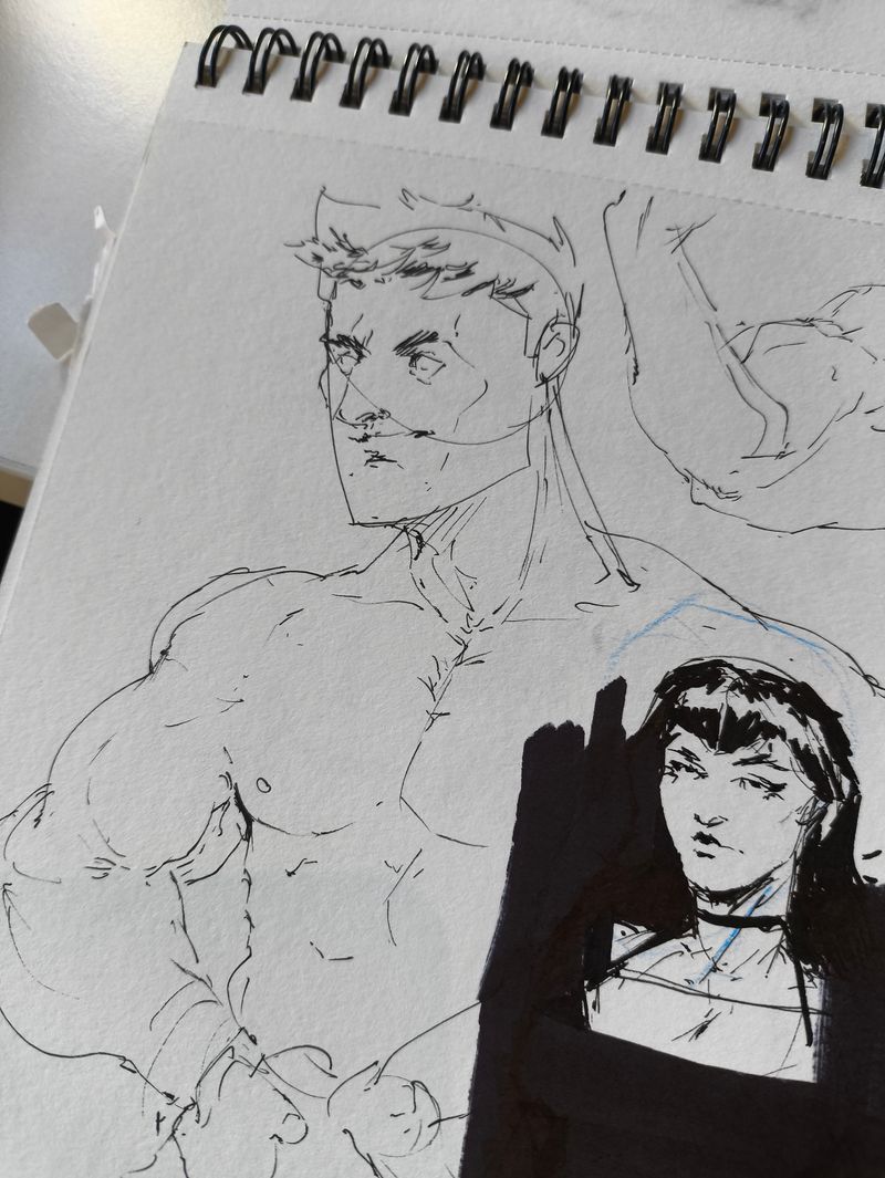 Detailed grayscale drawing of hands showing structure, foreshortening and shadow shapes.