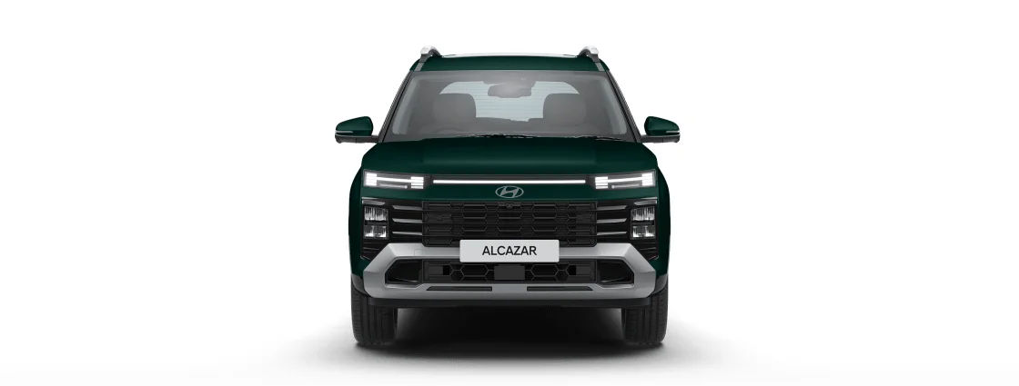 Commanding Front Fascia with Dark Chrome Grille and Quad-Beam LED Headlamps