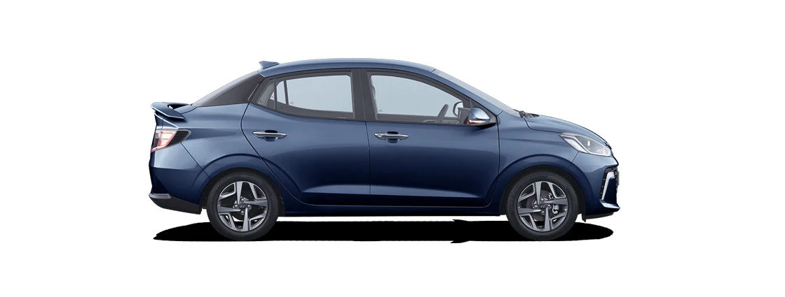 Aerodynamic Sedan Profile with Chrome Door Handles and Shark Fin Antenna
