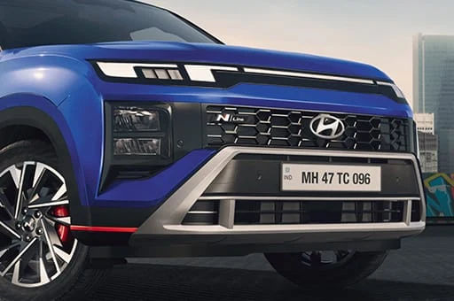 WRC-Inspired Front Bumper with Red Aerodynamic Lip & N Line Honeycomb Grille
