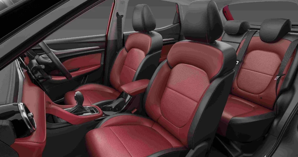 Dual-Tone Sangria Red Leather-Layered Cabin