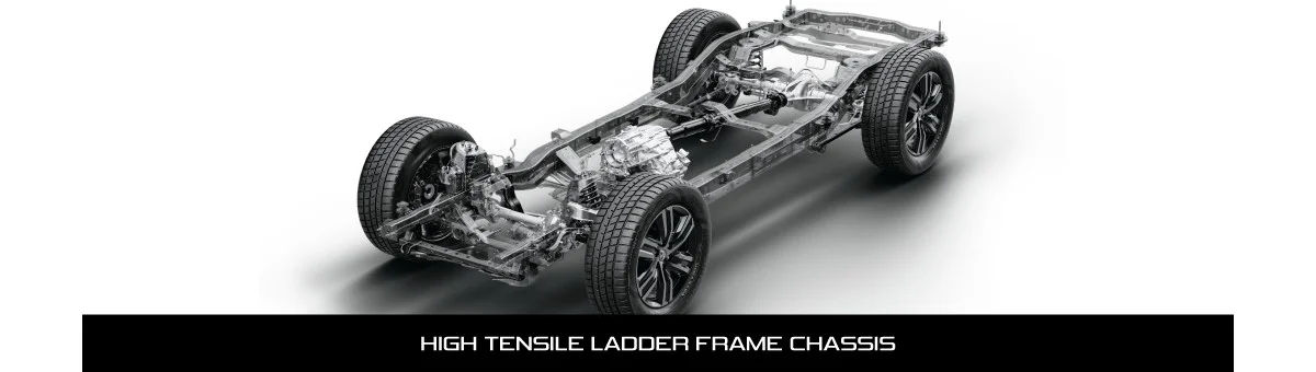 High-Tensile Ladder-Frame Chassis & Triple Diff-Locks