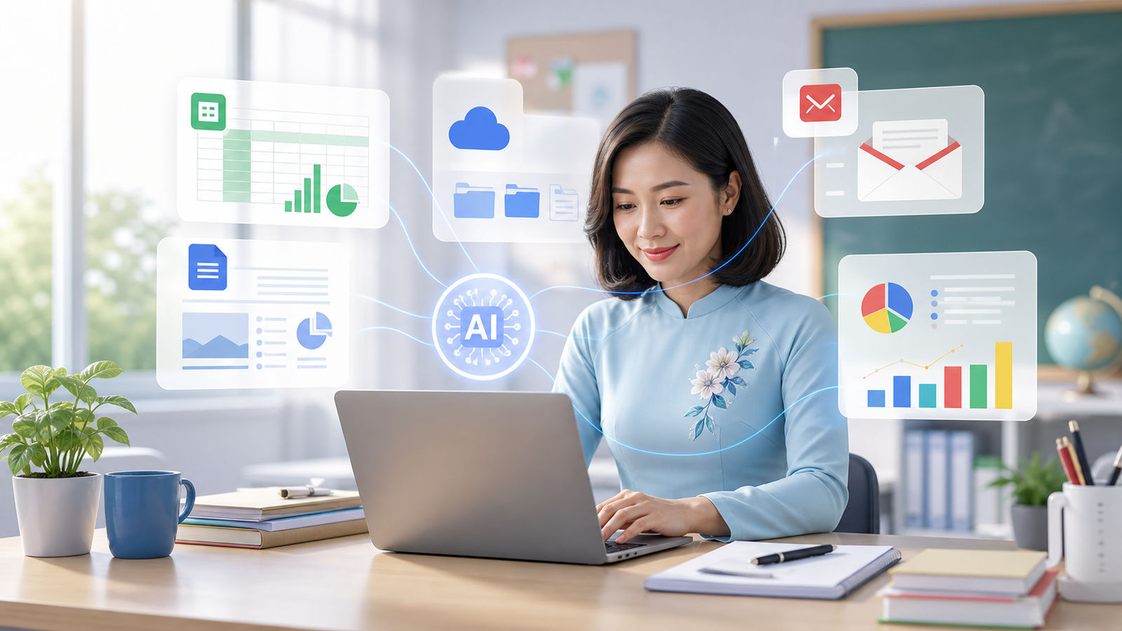 Giáo viên sử dụng AI trong hệ sinh thái Google