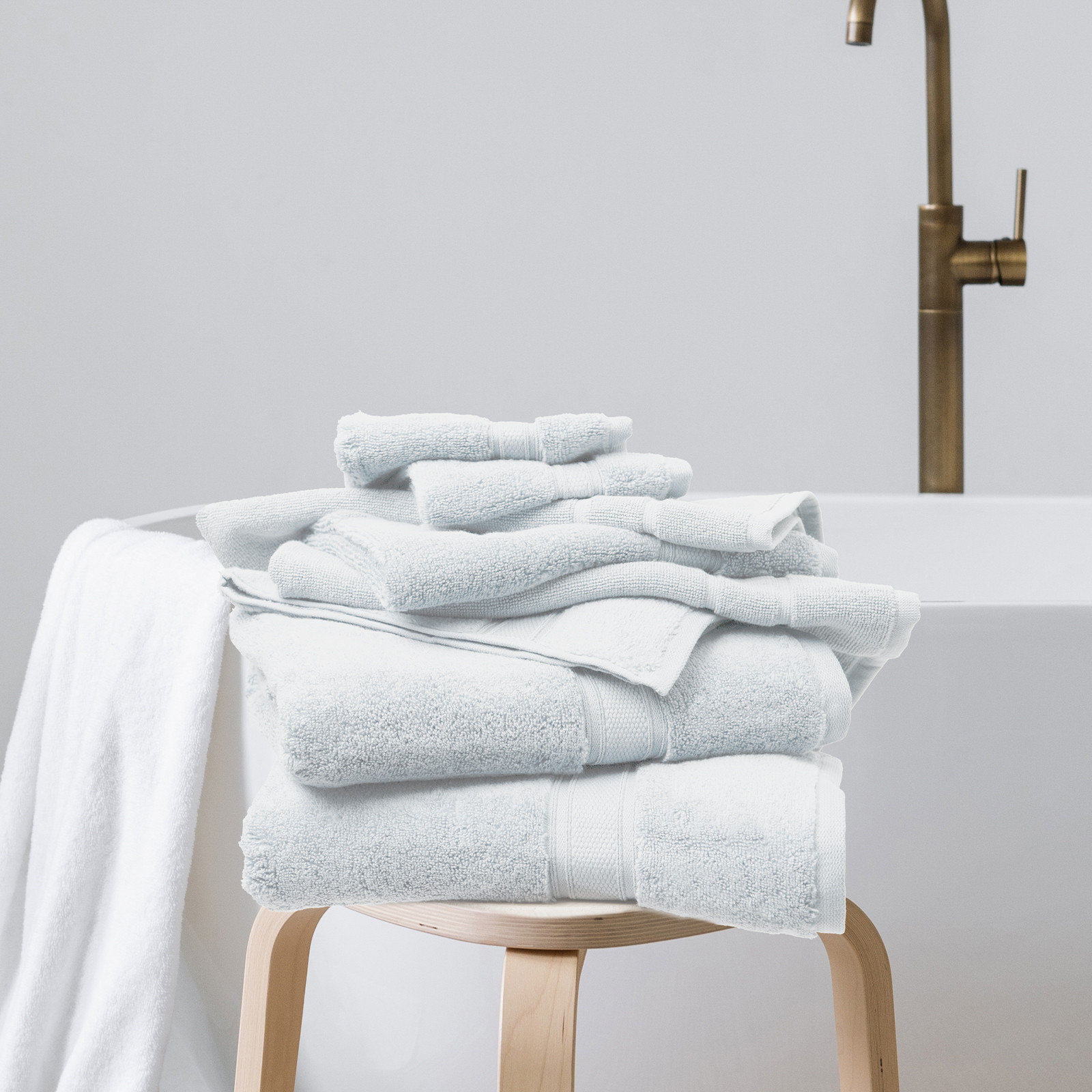 Royal Comfort Towel 8 Piece Set 100% Cotton Zero Twist Luxury Plush Soft - Picture 64 of 70