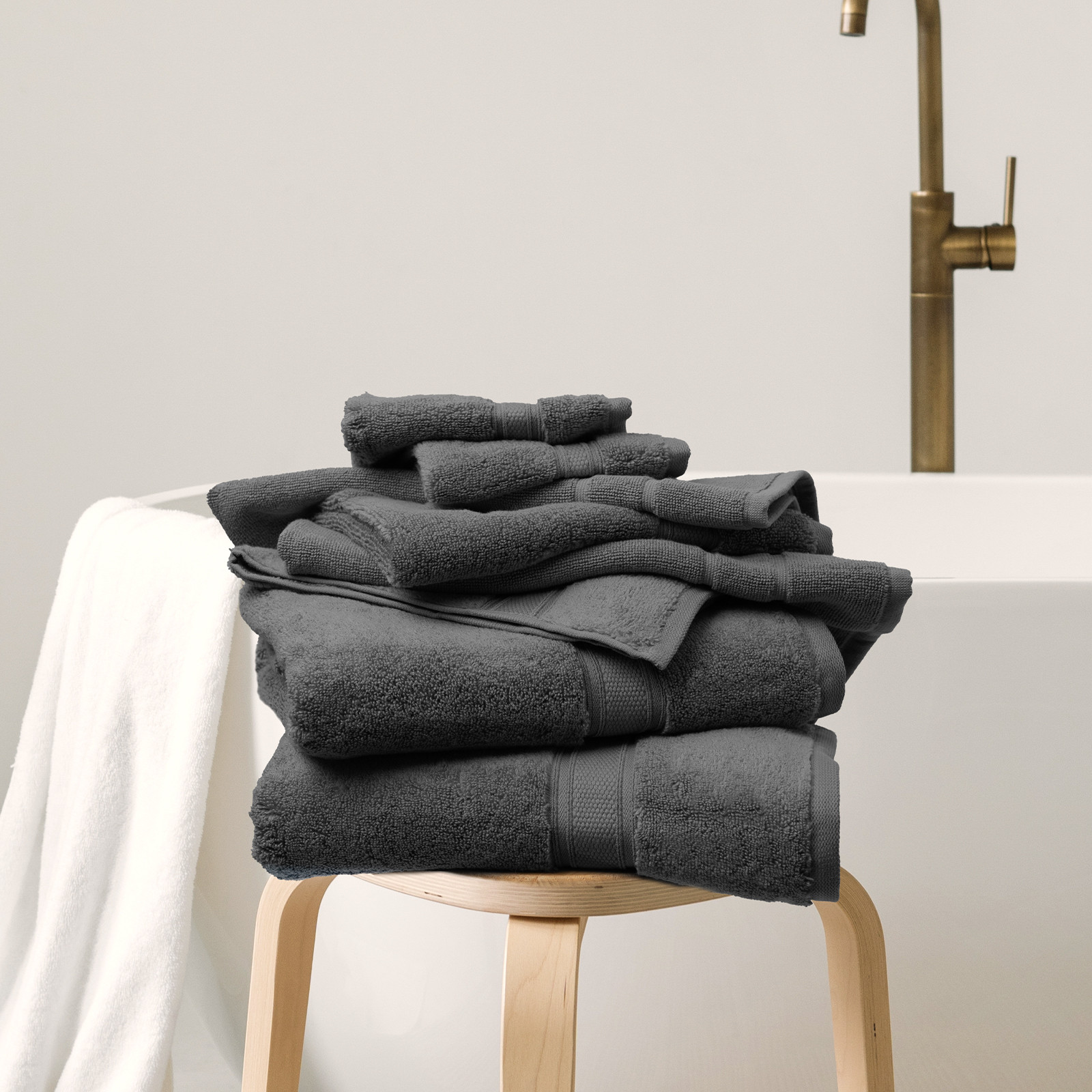 Royal Comfort Towel 8 Piece Set 100% Cotton Zero Twist Luxury Plush Soft - Picture 33 of 70