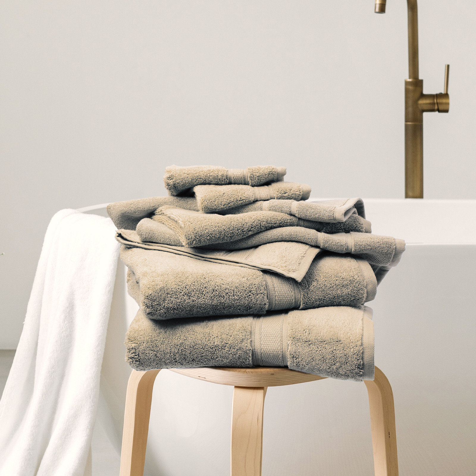 Royal Comfort Towel 8 Piece Set 100% Cotton Zero Twist Luxury Plush Soft - Picture 14 of 70