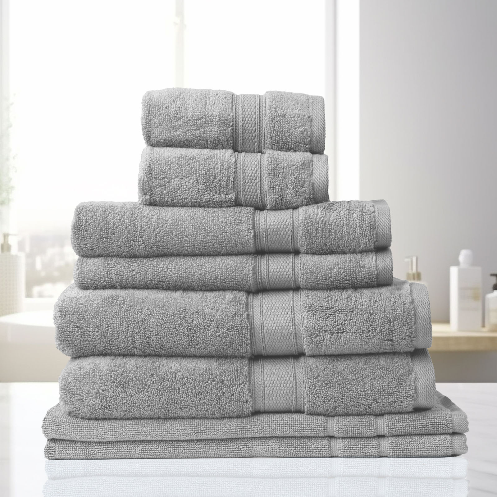 Royal Comfort Towel 8 Piece Set 100% Cotton Zero Twist Luxury Plush Soft - Picture 42 of 70