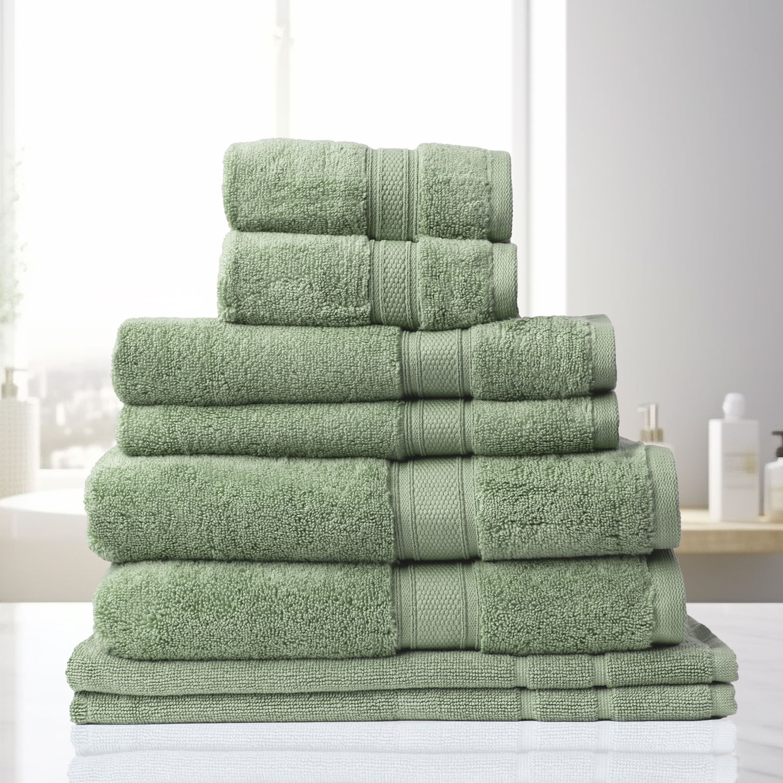 Royal Comfort Towel 8 Piece Set 100% Cotton Zero Twist Luxury Plush Soft - Picture 52 of 70