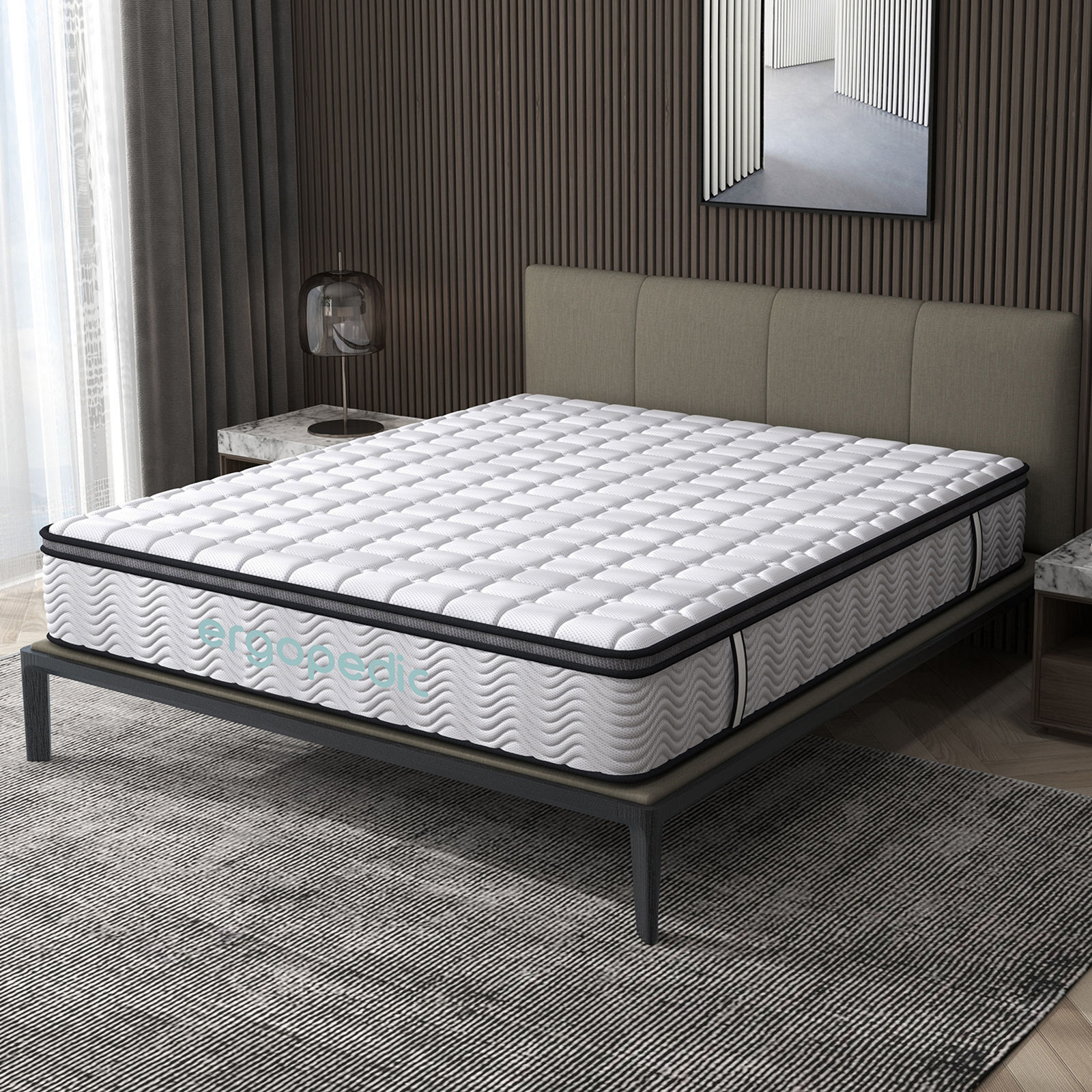 Ergopedic Mattress 5 Zone Latex Pocket Spring Mattress In A Box 30cm - Picture 11 of 44