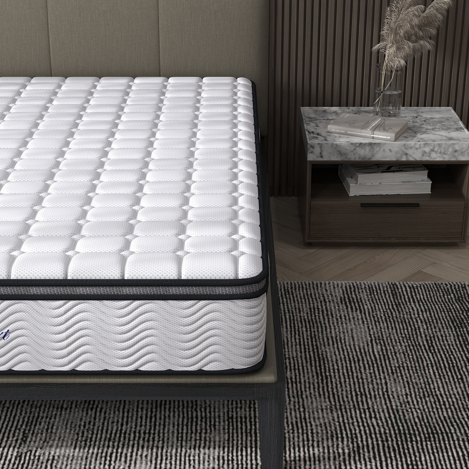 Ergopedic Mattress 5 Zone Latex Pocket Spring Mattress In A Box 30cm - Picture 16 of 44