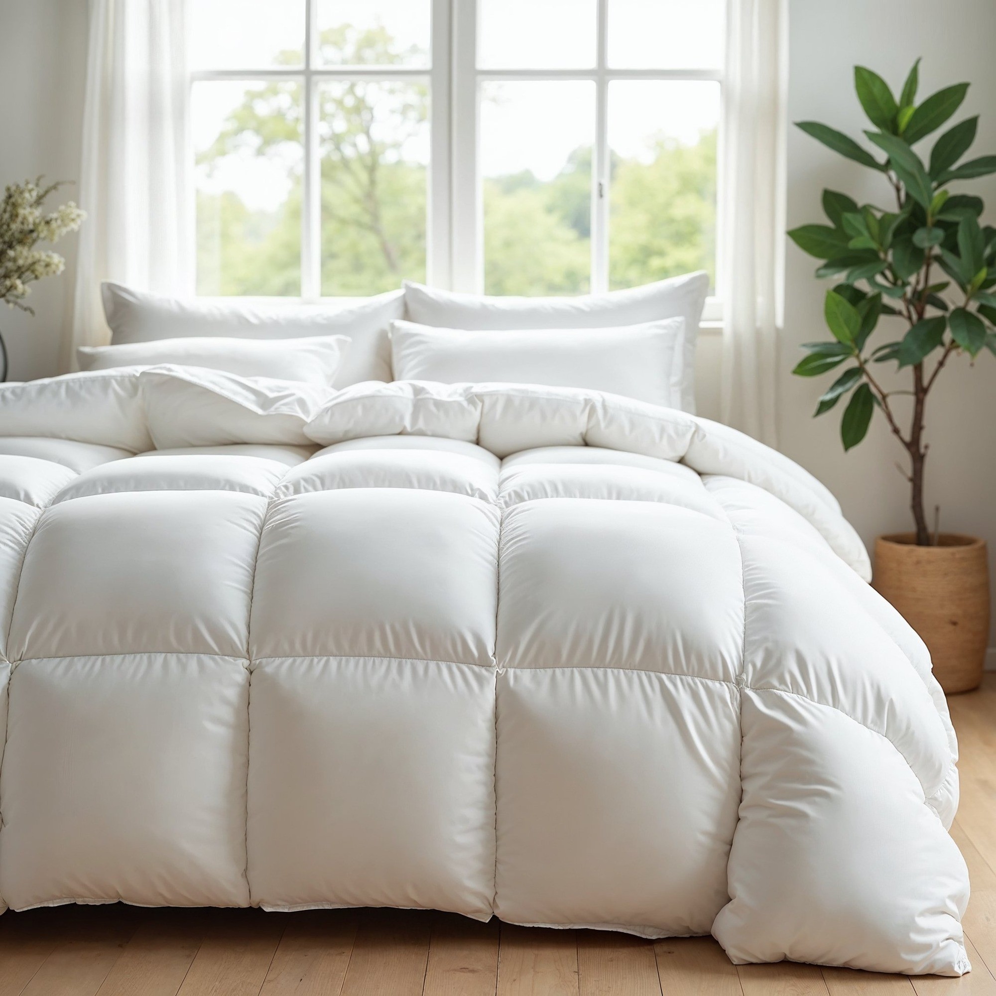 50% Duck Feather & 50% Duck Down Quilt 500GSM + Duck Pillows Twin Pack Combo - Picture 12 of 40