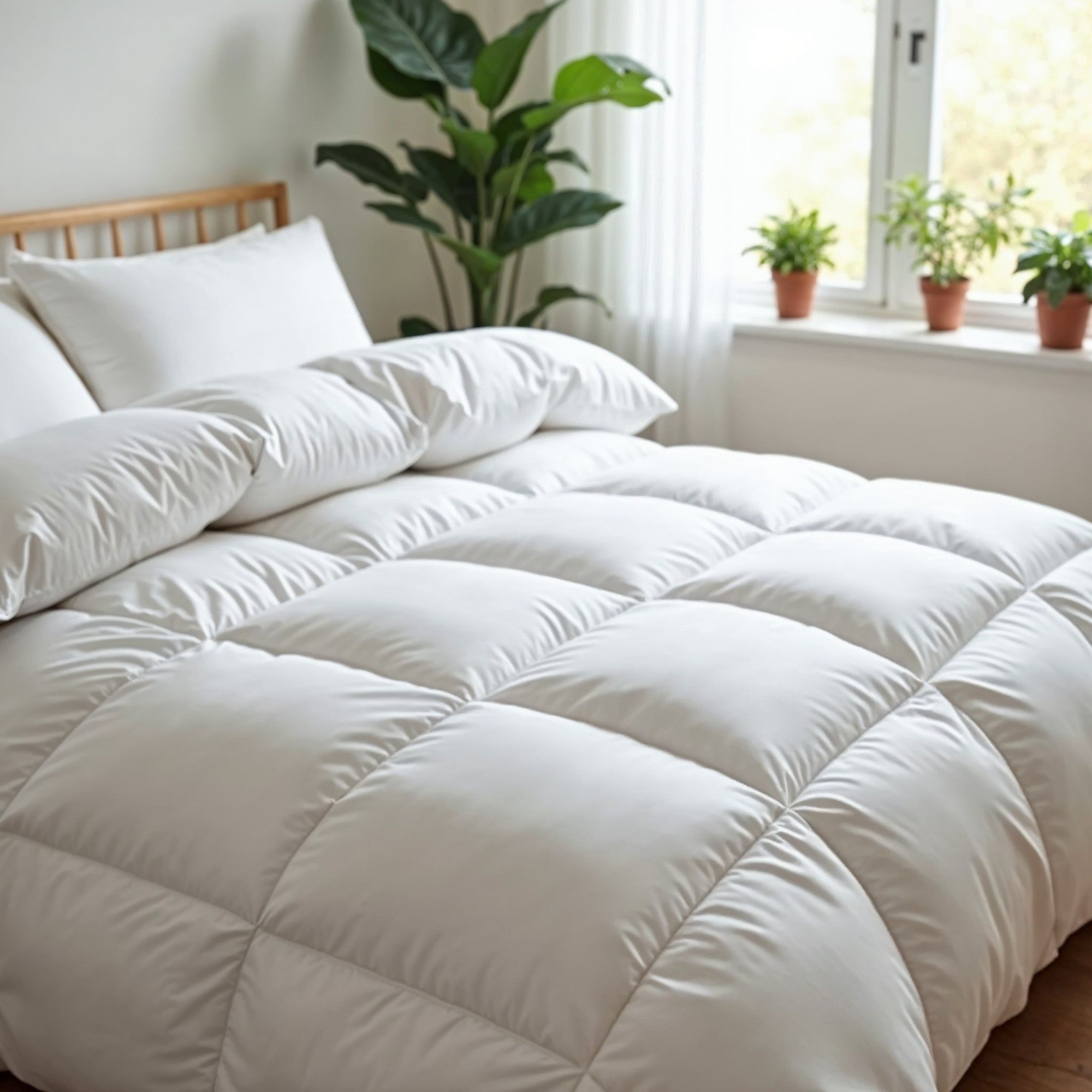 50% Duck Feather & 50% Duck Down Quilt 500GSM + Duck Pillows Twin Pack Combo - Picture 30 of 40