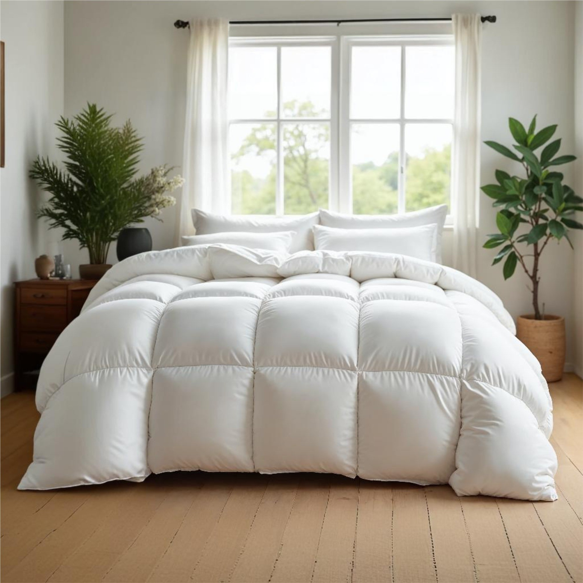50% Duck Feather & 50% Duck Down Quilt 500GSM + Duck Pillows Twin Pack Combo - Picture 18 of 40
