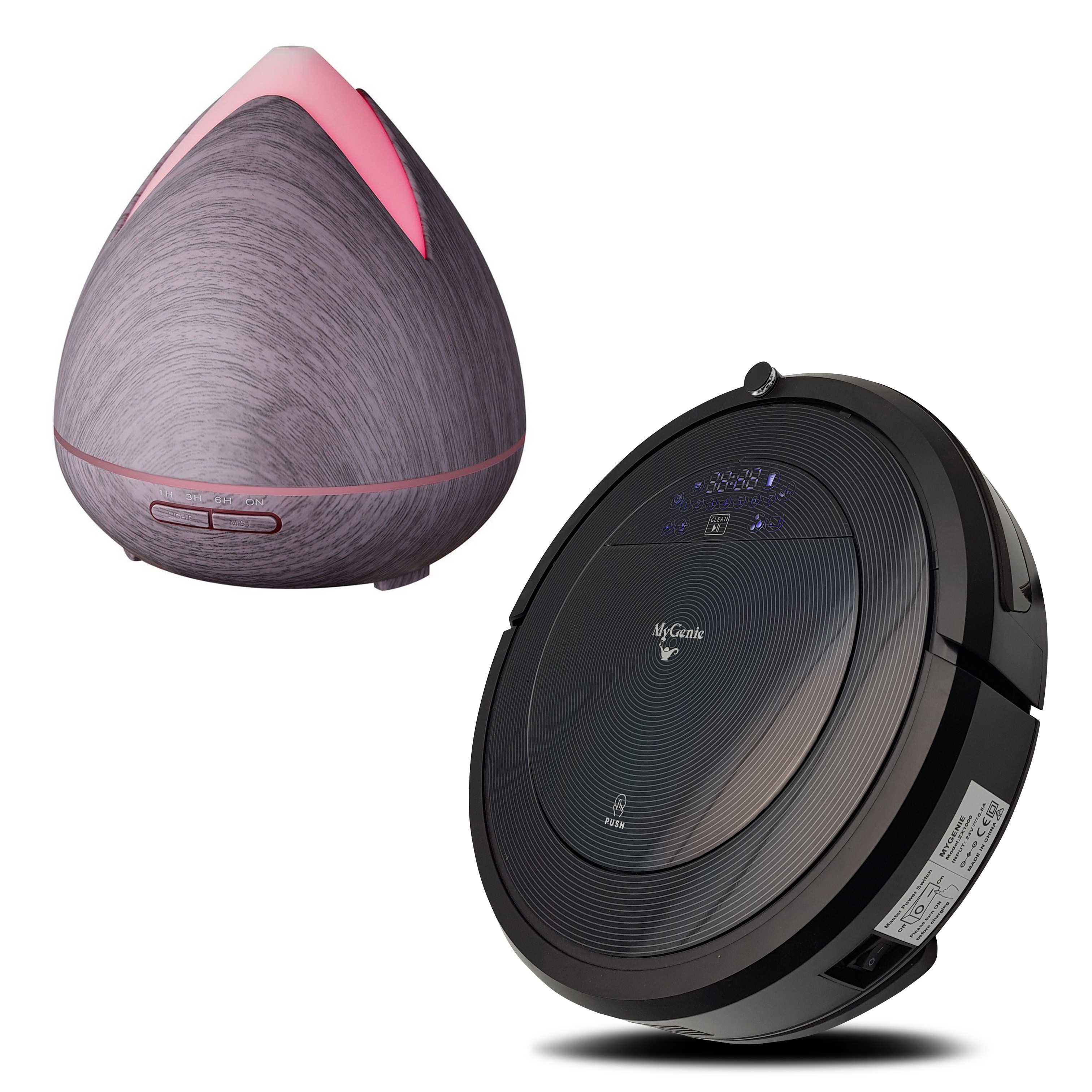 MyGenie ZX1000 Robotic Vacuum Cleaner with Bonus Aroma Diffuser with 3
