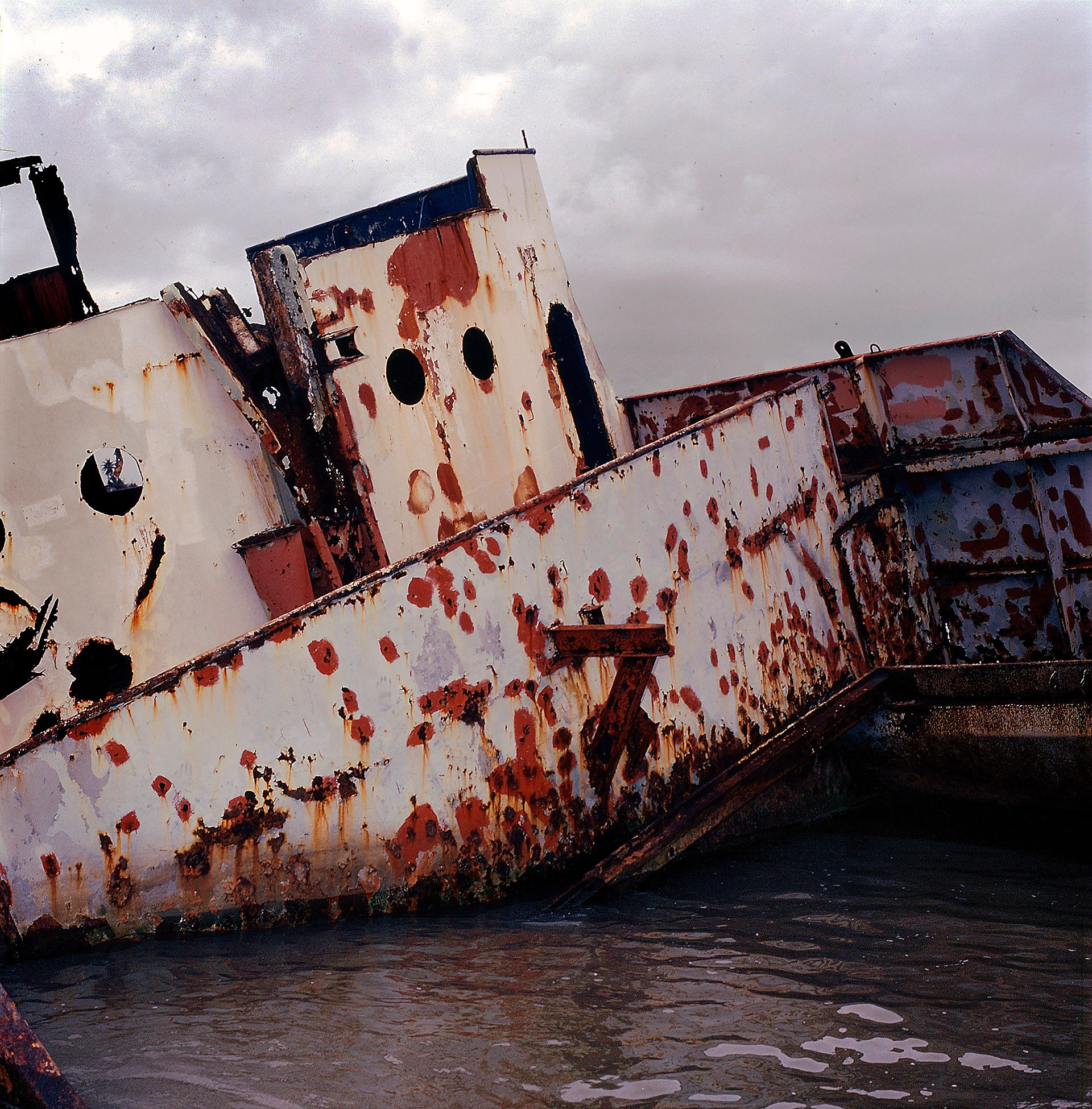 Superstructure with Rust Spots