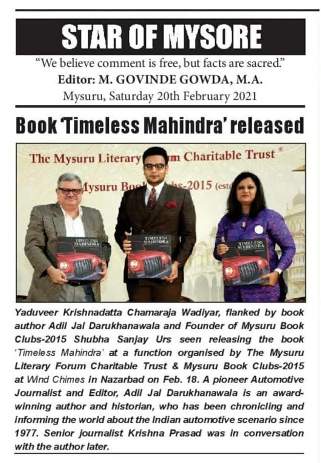 Mysore Book Clubs in the news — 18