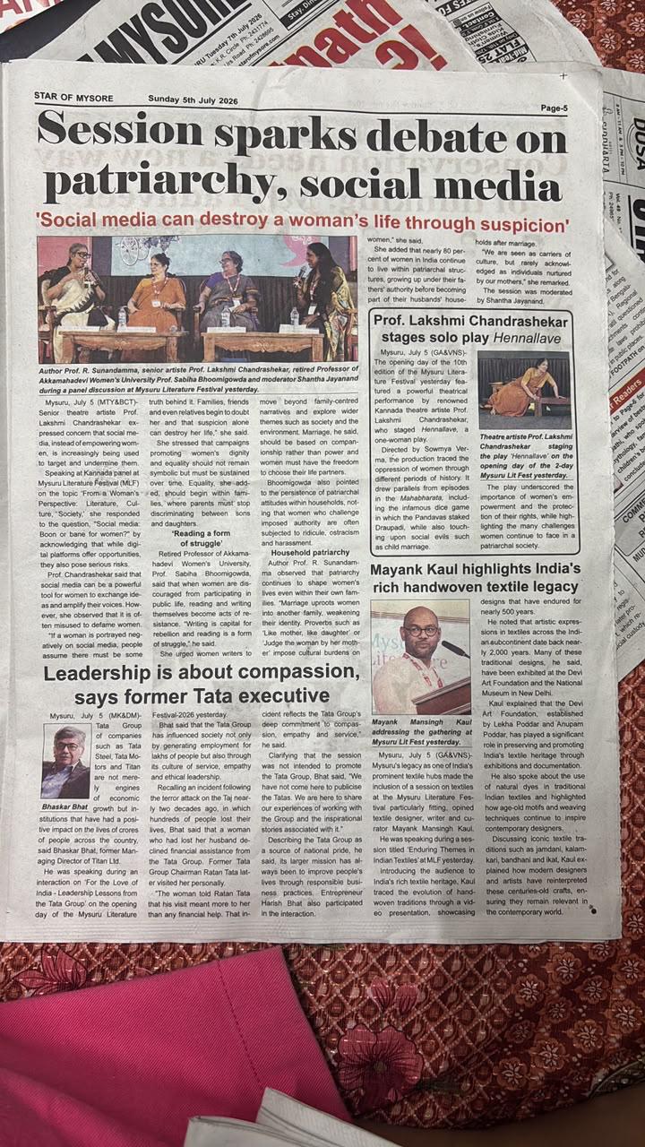 Mysuru Book Clubs in the news