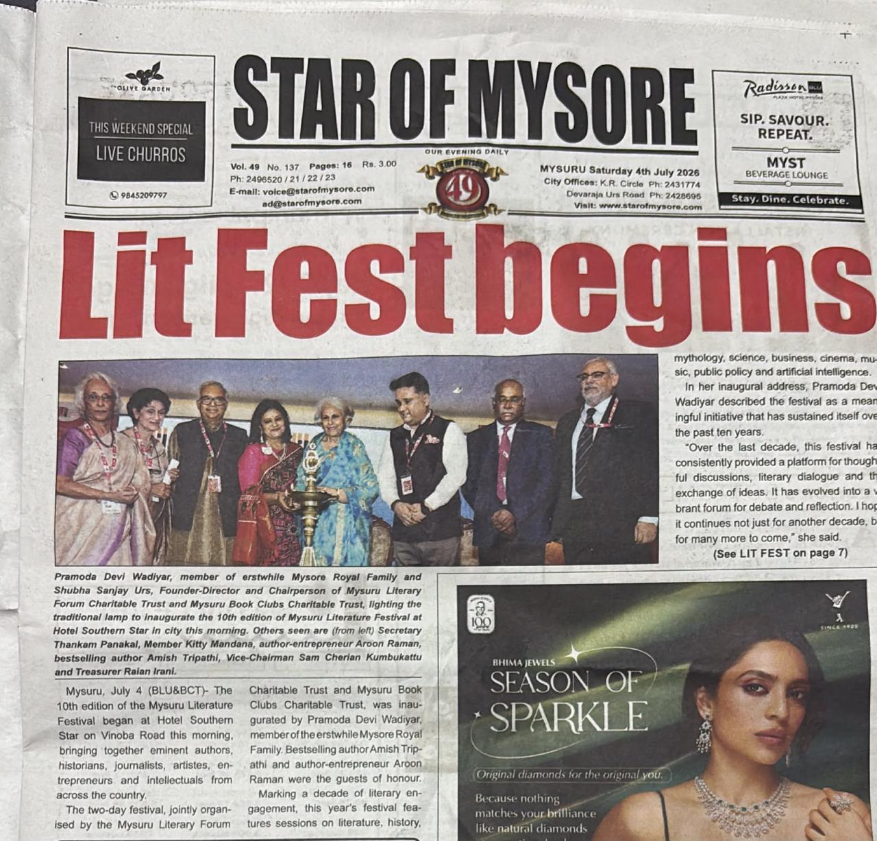 Mysuru Book Clubs in the news