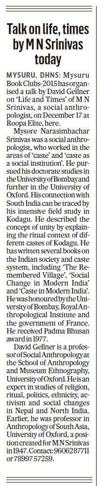 Mysuru Book Clubs in the news