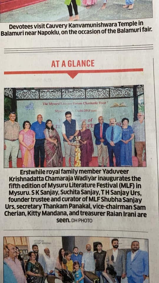 Mysuru Book Clubs in the news