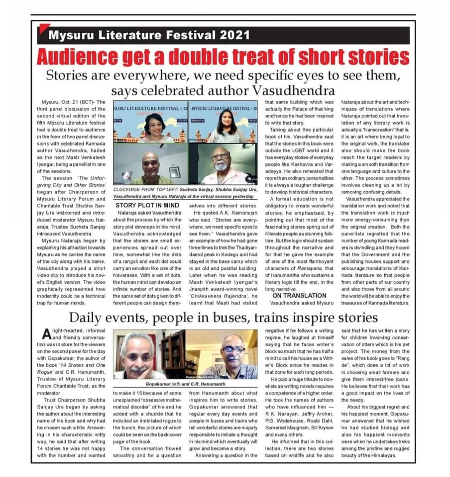Mysuru Book Clubs in the news
