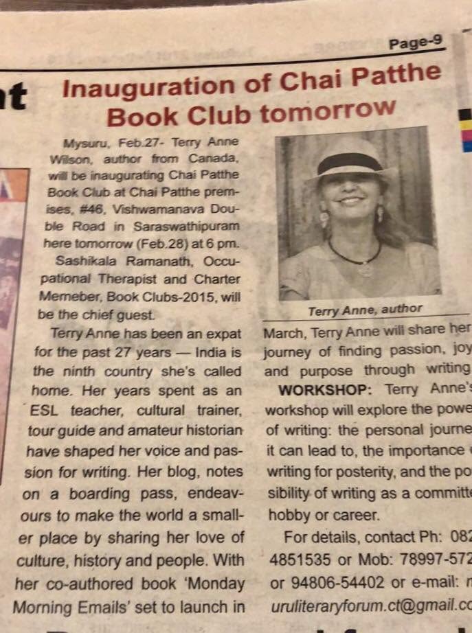 Mysuru Book Clubs in the news