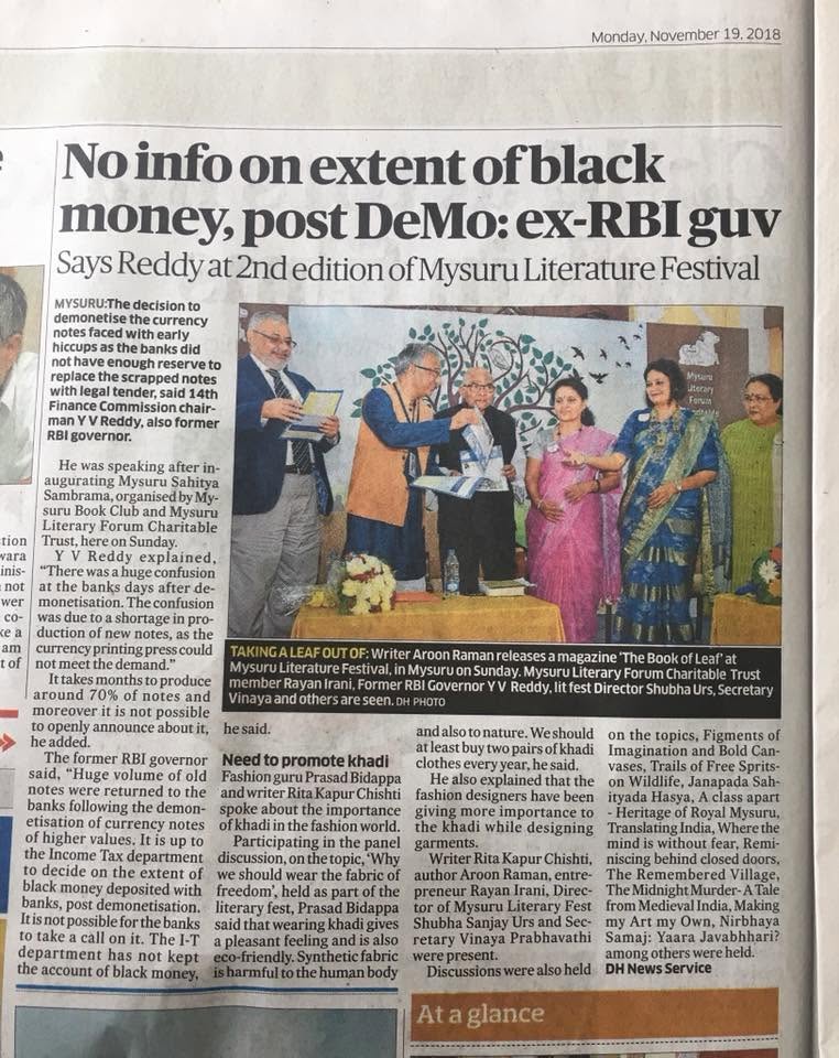 Mysuru Book Clubs in the news