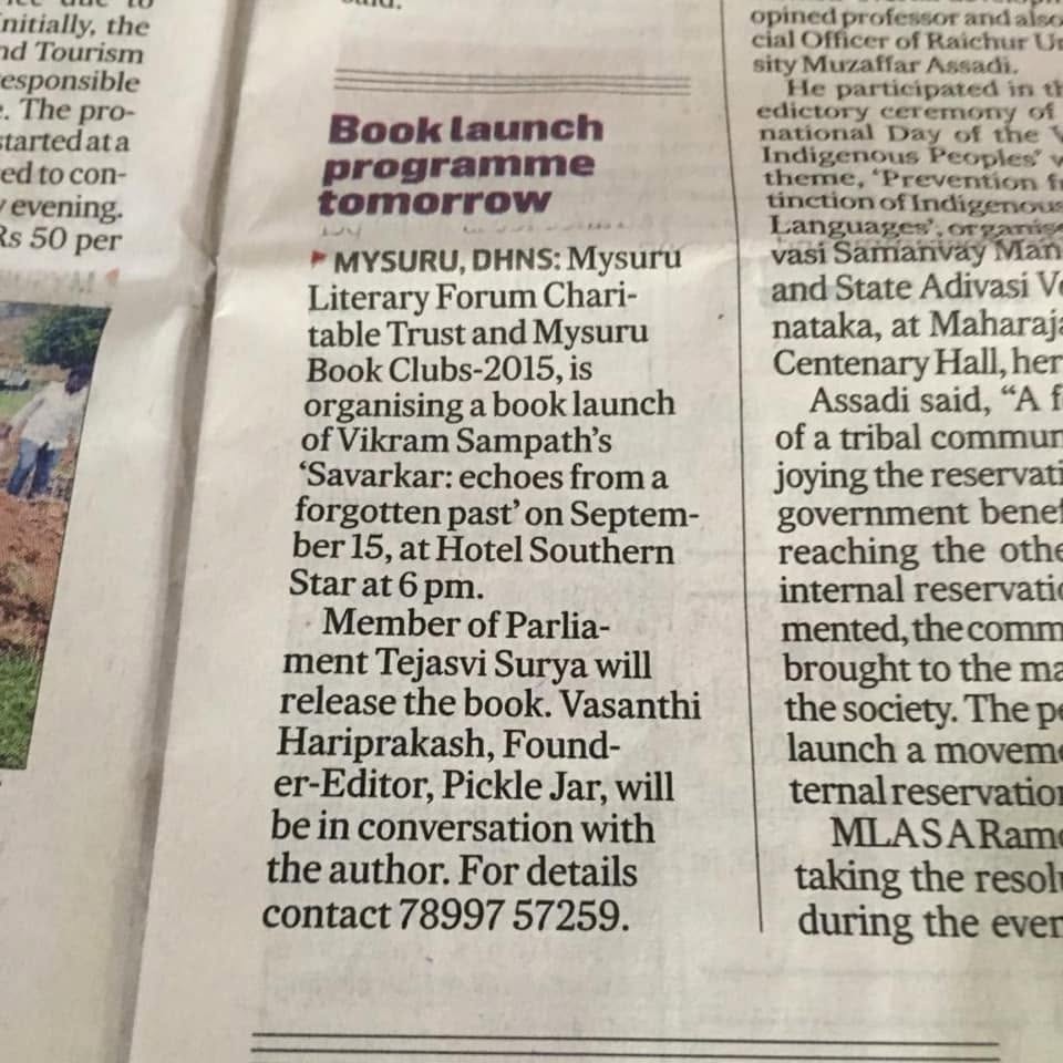 Mysuru Book Clubs in the news