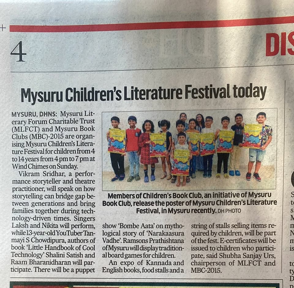 Mysuru Book Clubs in the news — 41