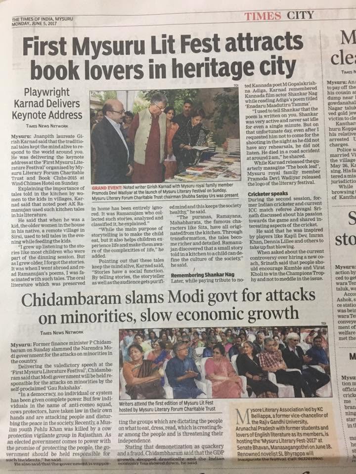 Mysuru Book Clubs in the news