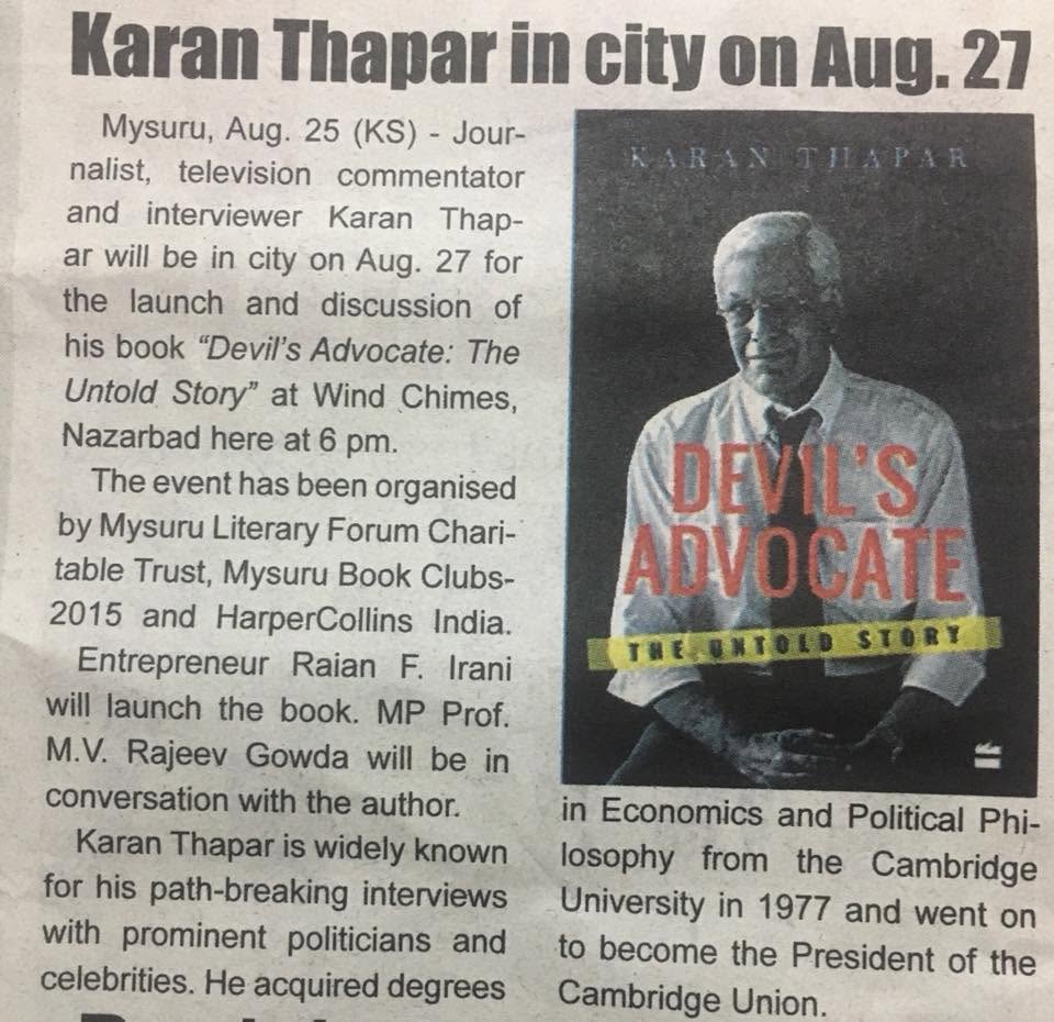 Mysuru Book Clubs in the news
