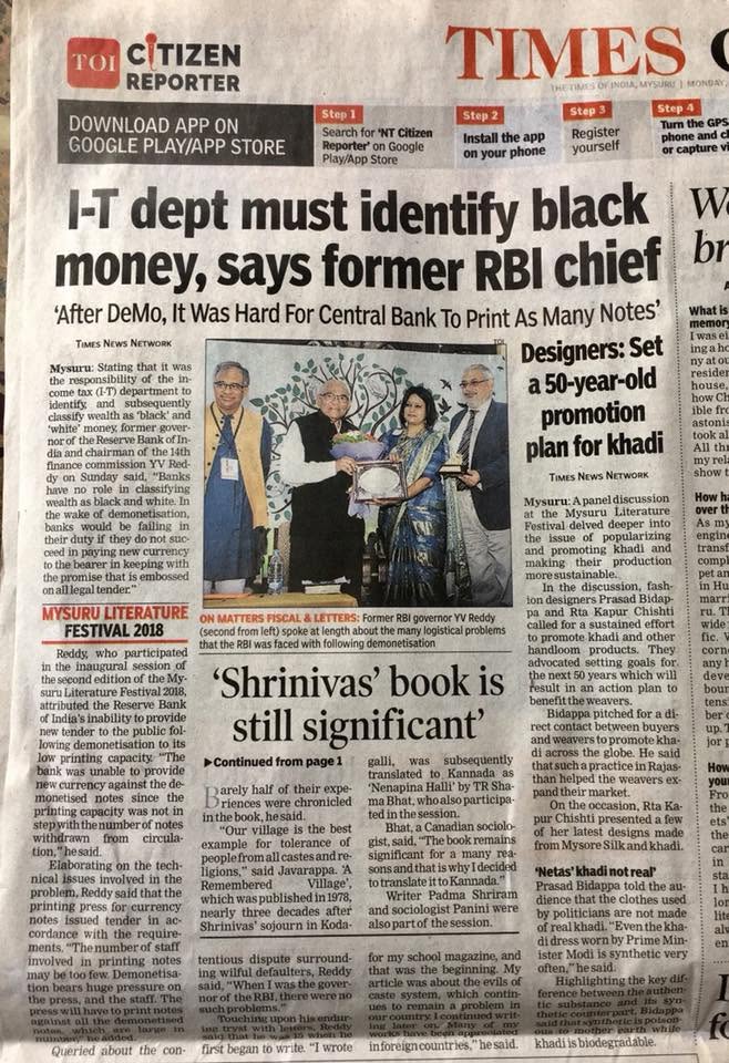 Mysuru Book Clubs in the news