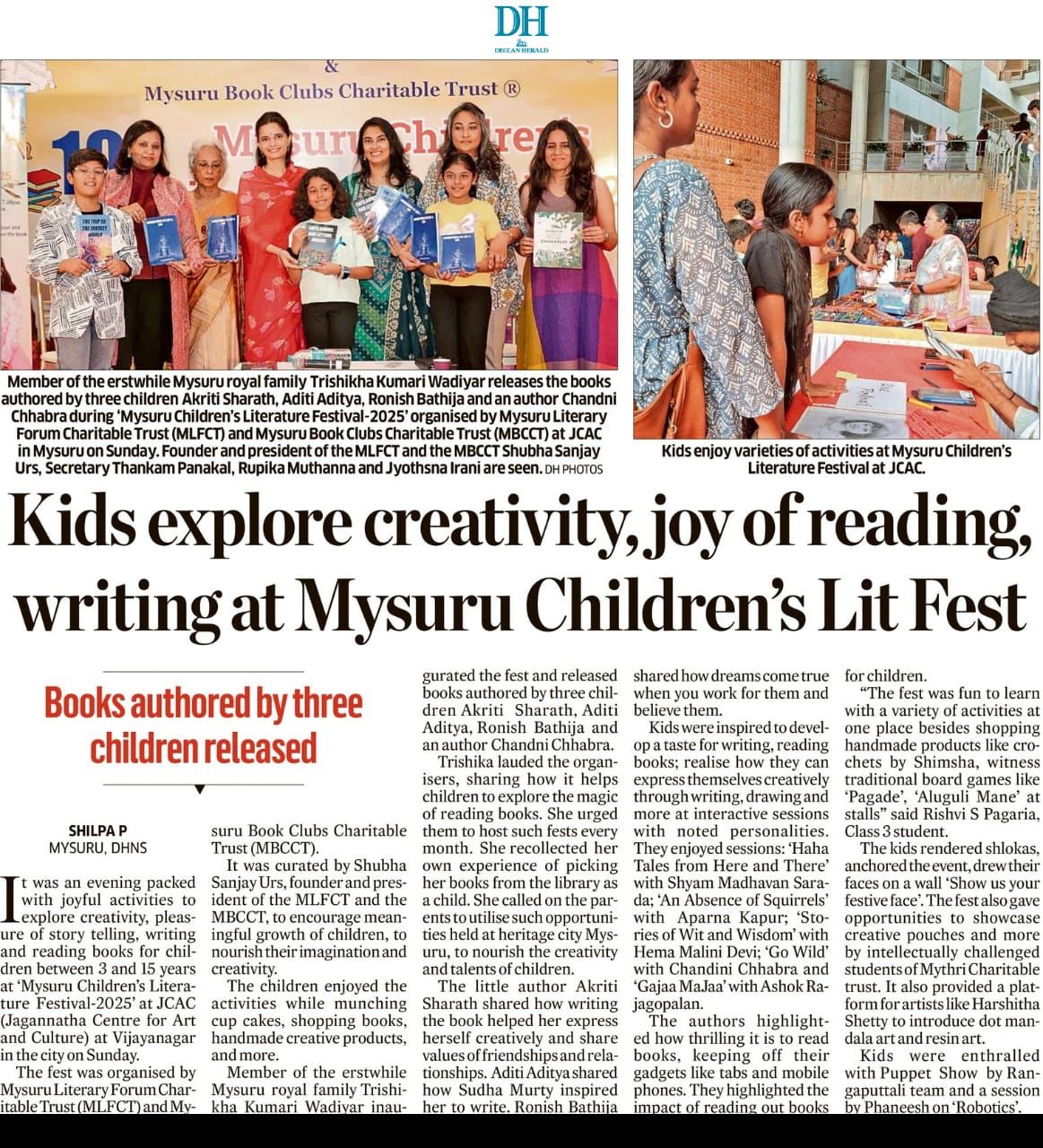 Newspaper coverage of Mysore Book Clubs — clipping 5