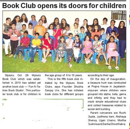 Newspaper coverage of Mysore Book Clubs — clipping 6