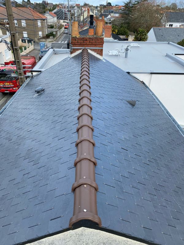 Nettoyage - démoussage de toiture à Saint Herblain par ND toiture couvreur à Nantes et alentours