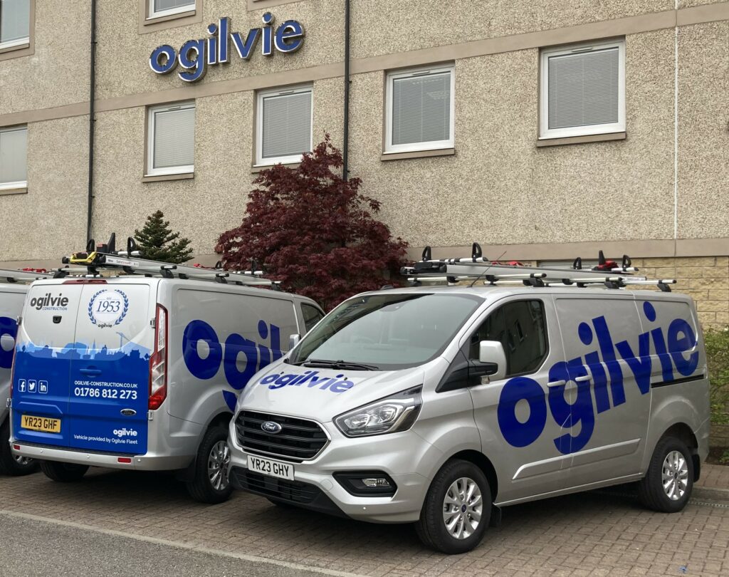 Ogilvie Construction vans delivered to Stirling