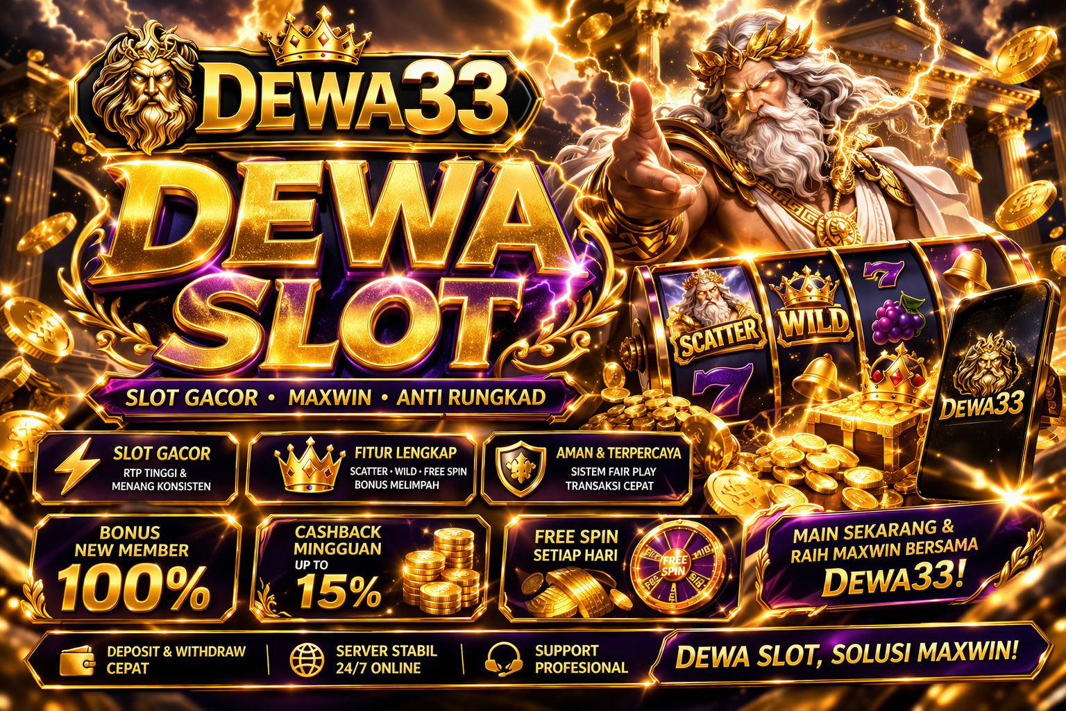 DEWA33: Platform Taruhan Slot Gacor & Casino Online Penuh Strategi